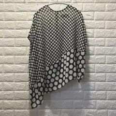 ☆センソユニコ芽風黒白ドットデザインオープンフロントベスト