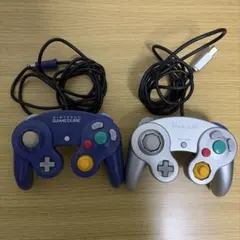 任天堂ゲームキューブ コントローラー パープル＆クリア（限定カラー） シルバー