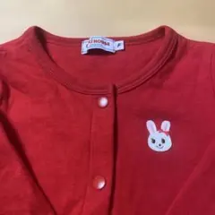 ミキハウス 赤 カーディガン サイズF