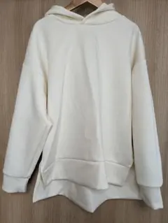 ツイルダンボールフードプルオーバー　アイボリー