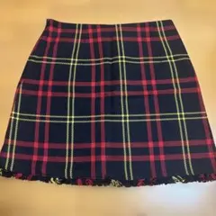 GU チェック柄ミニスカート XLサイズ