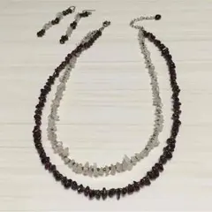 天然石 ネックレス ピアスセット