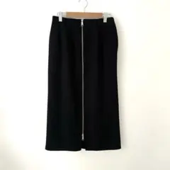 earth music&ecology フロントジップ タイトスカート 黒 M