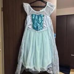 アナ雪　水色スパンコールドレス 120サイズ