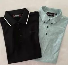 Srixon ポロシャツ Mサイズ　黒とグリーン系のとてもお得な2枚セット