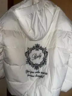 Rady フード付きホワイトダウンジャケット