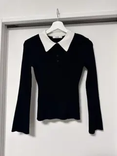 SNIDEL ポロカラーリブニットプルオーバー SWNT244178