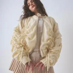 ペリキュール ribbon gather lib blouson ribbon gather lib blouson｜PELLICULE | ぺリキュール