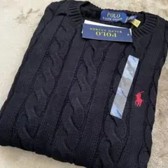 Polo Ralph Lauren ブラック ケーブルニット Sサイズ