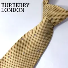 バーバリーロンドン ドット柄 ホースロゴ入り ネクタイ 美品 日本製 シルク