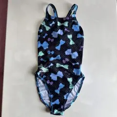 ミズノ　練習用競泳水着　エクサースーツ　リボン柄　Mサイズ　FINAマークなし