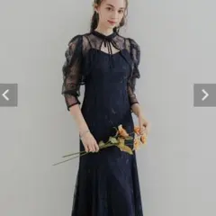 Dorry Doll ドリードール　ボレロレイヤーレースドレス　結婚式 ネイビー