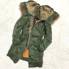 未使用 リアルファー ボア ロング L-2B アヴィレックス フライトジャケット