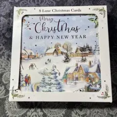 クリスマスカード （2種×4枚）8枚　封筒　8枚セット