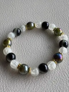 ガラスビーズブレスレット 16cm