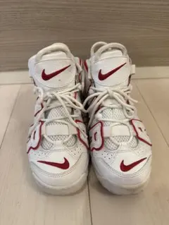Nike エアモアアップテンポGS 白赤