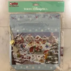 東京ディズニーシー　ダッフィー＆シェリーメイ巾着　クリスマスのサムネイル