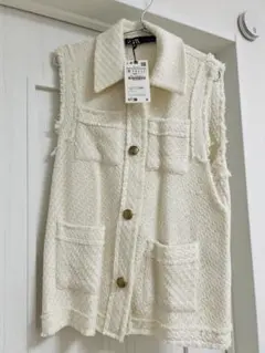 ZARA ☆ツイードベスト .ジレ☆Sサイズ新品未使用