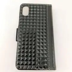 スマホケース　手帳型　ストラップ付き　かっこいい　カード収納　ブラック　匿名