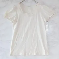 L'EST ROSE レストローズ 半袖 カットソー 白 レース 綿100%のサムネイル