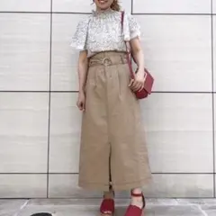 アメリエル マジェスティック レゴン タイト スカート ロング キャメル チノのサムネイル