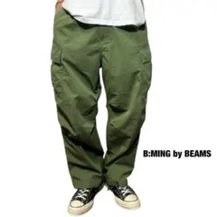 B:MING by BEAMS ミリタリーカーゴパンツ タックワイド L