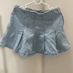 キッズ ZARA ザラ ライトブルー プリーツスカート 8歳