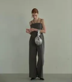 ANDRESD オールインワンドレス　パンツドレス　チャコールグレー