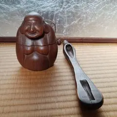 木製布袋様風？置物