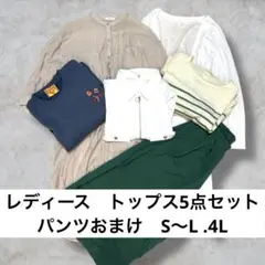 レディース　トップス5点　パンツおまけ　まとめ売り　S〜L 春夏秋
