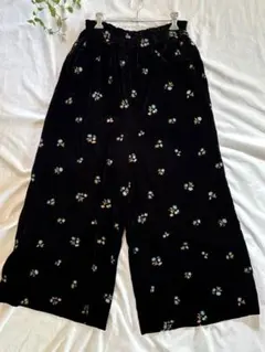 美品✨Ｒａｙ　BEAMS レイビームス　ベルベット 花柄 ワイドパンツ　Oサイズ