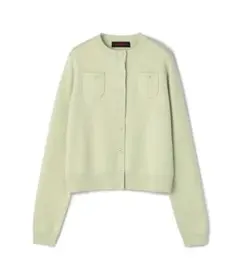 CABaN コットンカシミヤ クルーネックカーディガン　ライトグリーン