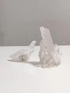 水晶　クオーツ　クリスタル　2点セット　天然石　新品　ディスプレイ　ジュエリー