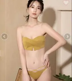 【新品】aimerfeel ストラップレス クロス 超盛ブラ&ショーツD70M