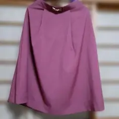 パープル フレアスカート ウエスト金具付き