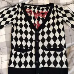 Chubby Gang カーディガン ブラック・ホワイト　S 150