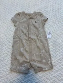 【新品・未使用・現行品】GAP ベージュ花柄ロンパース 80cm 12-18ヶ月