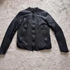 希少✨美品✨シシ sisii 牛革 カウレザージャケット 黒 シングルライダース sisii sisii(シシ)ウォッシュドレザー シングルライダース