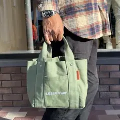 デートに便利　LUSSO SURF マルチポケットトートバッグ　カーキ