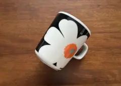 残1 マリメッコ　ウニッコ　60周年　マグカップ　ブラック　ホワイト　オレンジ