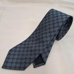 極美品×希少デザイン】 GUCCI ネクタイ シェリーライン GG柄 グレー