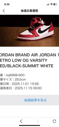 Air Jordan 1 Low Chicago 28.5cm