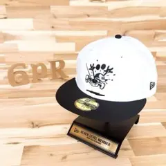 激レア/未使用【ニューエラ×ディズニー】限定コラボ ミッキー キャップ 白×黒