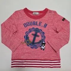 DOUBLE.B ミキハウス 長袖Tシャツ 90 ビーくん マリン ダブルビー