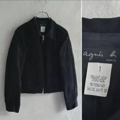OLD agnes b. モールスキン ジップアップ ブルゾン ririジップのサムネイル