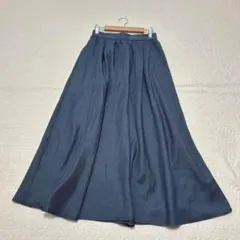 アズールバイマウジー　フレアロングスカート　M　ウエストゴム　総柄　a1827