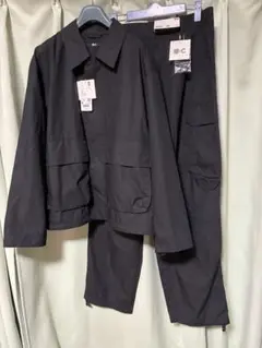 【新品未使用】コットンショートブルゾン&ワイドフィットカーゴパンツ セットアップ