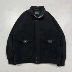 ブルゾン スタンドカラー 黒 中綿 春 通勤 カジュアル シティボーイ 90s