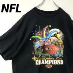 T-1106 NFL SUPER BOWL セインツ優勝記念Tシャツ XL 黒のサムネイル