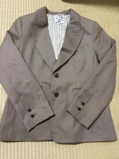 INES×UNIQLO ウールブレンドジャケット L+ブラウン